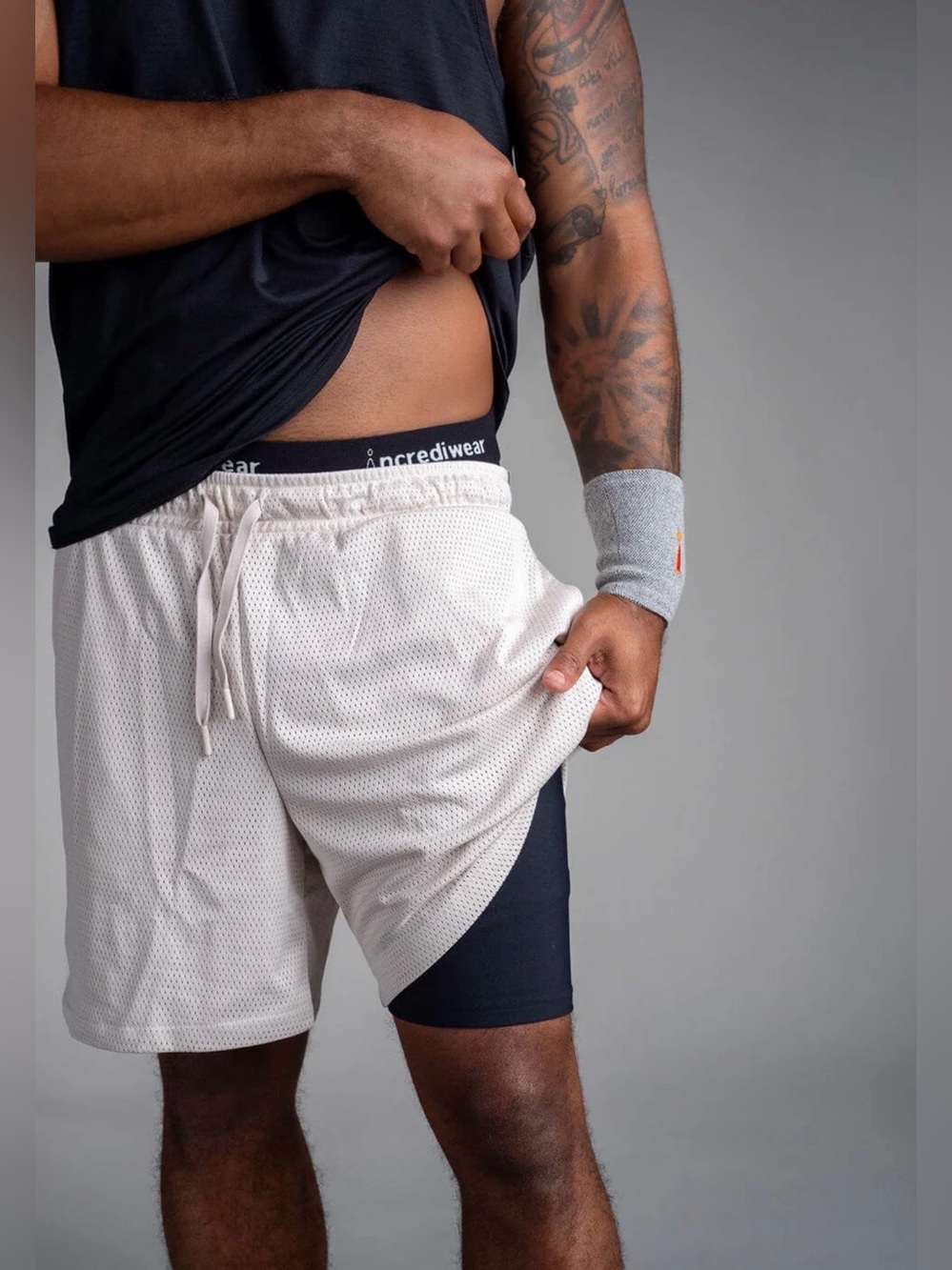 Incrediwear Infrared Black Circulation Athletic Shorts Large L